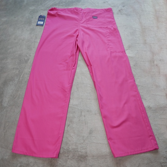 Cherokee Unisex Medium Pink 3 Pocket Cargo Adjustable Drawstring Pants - Picture 7 of 12